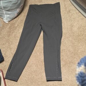 lululemon athletica Black High-Rise Leggings with Ankle Stud Detail